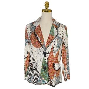 IC  by CONNIE K | Women’s Abstract Multicolor Print Soft Knit Jacket Size M